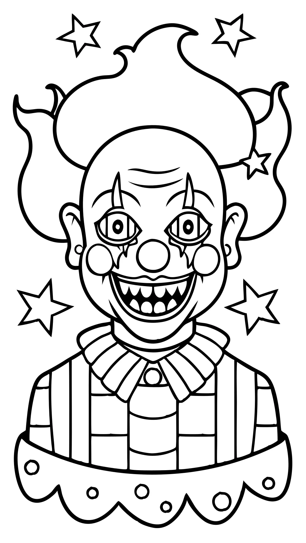 Killer Klowns de las páginas para colorear del espacio exterior